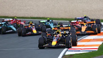 55 Carlos Sainz of Spain, Scuderia Ferrari, SF-23 - Ferrari, action 01 Max Verstappen of
