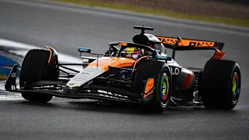 NORTHAMPTON, ENGLAND - JULY 06: Lando Norris of Great Britain and McLaren prepares to drive in the