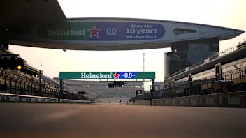 SHANGHAI, CHINA - MARCH 12: Heineken branding on the main straight during previews ahead of the F1