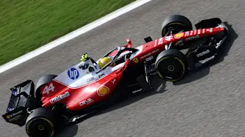 BAHRAIN, BAHRAIN - FEBRUARY 11: Lewis Hamilton of Great Britain driving the (44) Scuderia Ferrari