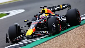 NORTHAMPTON, ENGLAND - JULY 11: Daniel Ricciardo of Australia driving the (3) Oracle Red Bull