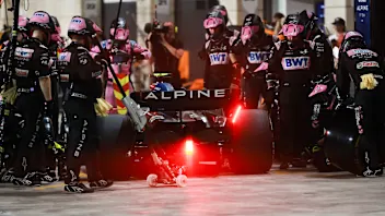 LUSAIL CITY, QATAR - OCTOBER 8: Pierre Gasly of France pits the (10) Alpine F1 A522 Renault during
