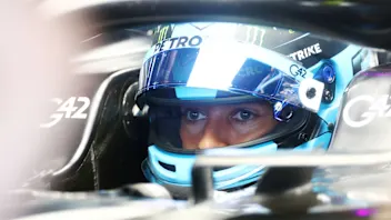 SUZUKA, JAPAN - SEPTEMBER 22: George Russell of Great Britain and Mercedes prepares to drive in the