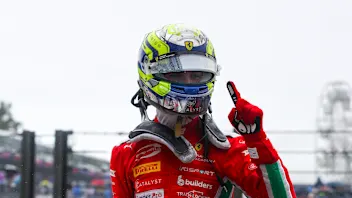 SPA, BELGIUM - JULY 28: Pole position qualifier Oliver Bearman of Great Britain and PREMA Racing