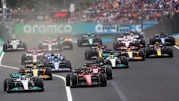 Start of the Formula 1 Hungarian the Formula 1 Hungarian Grand Prix at Hungaroring in Budapest,