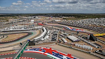 General view of Austin circuit full of spectators with attendance record during the F1 Grand Prix