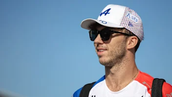 AUSTIN, TEXAS - OCTOBER 21: Pierre Gasly of France and BWT Alpine F1 Team arrives at the track
