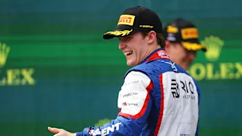 MELBOURNE, AUSTRALIA - MARCH 23: Race winner Isack Hadjar of France and Campos Racing (20)