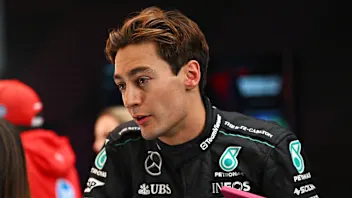 SAO PAULO, BRAZIL - NOVEMBER 03: 4th placed George Russell of Great Britain and Mercedes talks to