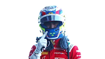 BAHRAIN, BAHRAIN - FEBRUARY 29: Pole position qualifier Dino Beganovic of Sweden and PREMA Racing