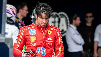 IMOLA, ITALY - 2024/05/19: Scuderia Ferrariís Spanish driver Carlos Sainz reacts after the