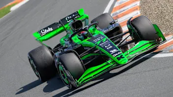 ZANDVOORT, NETHERLANDS - AUGUST 25: Valterri Bottas of Stake F1 Kick Sauber and Finland on the grid