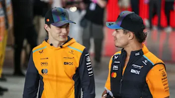 LUSAIL CITY, QATAR - DECEMBER 01: Oscar Piastri, McLaren F1 Team, and Lando Norris, McLaren F1