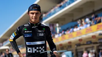 AUSTIN, TEXAS - OCTOBER 19: Third placed Lando Norris of Great Britain and McLaren talks to the