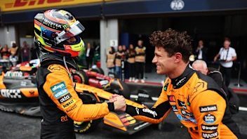 SPA, BELGIUM - JULY 27: Race winner Oscar Piastri of Australia and McLaren and Second placed Lando