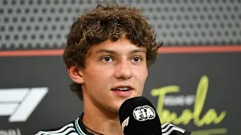 IMOLA, ITALY - MAY 15: Andrea Kimi Antonelli of Italy and Mercedes AMG Petronas F1 Team speaks in