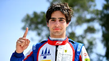 MELBOURNE, AUSTRALIA - MARCH 14: Pole position qualifier Rafael Camara of Brazil and Trident (5)