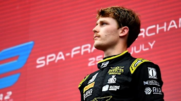 SPA, BELGIUM - JULY 27: Third placed Roman Stanek of Czech Republic and Invicta Racing (2) on the