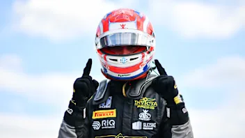BUDAPEST, HUNGARY - AUGUST 01: Pole position qualifier Roman Stanek of Czech Republic and Invicta