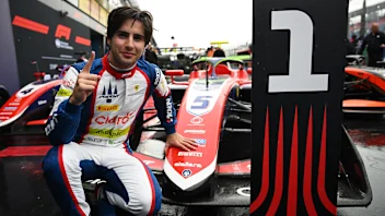 MELBOURNE, AUSTRALIA - MARCH 16: Race winner Rafael Camara of Brazil and Trident (5) celebrates in