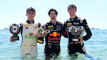 MONTE-CARLO, MONACO - MAY 25: Race winner Nikola Tsolov of Bulgaria and Campos Racing (12) Second