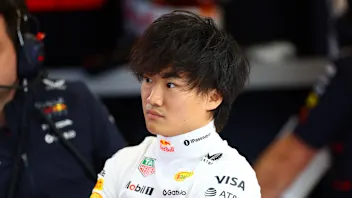 NORTHAMPTON, ENGLAND - JULY 05: Yuki Tsunoda of Japan and Oracle Red Bull Racing looks on in the