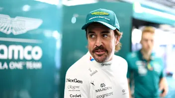 BUDAPEST, HUNGARY - AUGUST 02: Fifth placed qualifier Fernando Alonso of Spain and Aston Martin F1