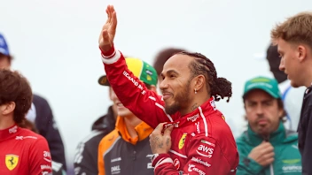 Lewis Hamilton of the UK drives the (44) Scuderia Ferrari HP SF-25 Ferrari during the Formula 1