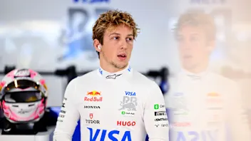 SUZUKA, JAPAN - APRIL 04: Liam Lawson of New Zealand and Visa Cash App Racing Bulls looks on in the