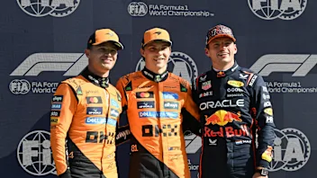ZANDVOORT, NETHERLANDS - AUGUST 30: Pole position qualifier Oscar Piastri of Australia and McLaren