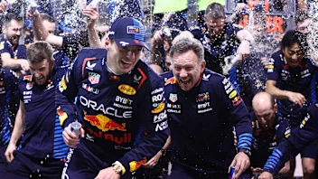 BAHRAIN, BAHRAIN - MARCH 02: Race winner Max Verstappen of the Netherlands and Oracle Red Bull