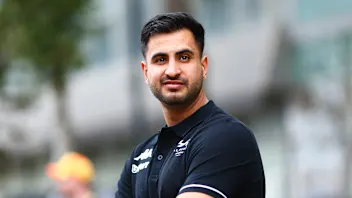 BAKU, AZERBAIJAN - SEPTEMBER 14: Kush Maini of India and Invicta Racing (9) looks on in the Paddock