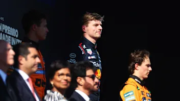 IMOLA, ITALY - MAY 18: Race winner Max Verstappen of the Netherlands and Oracle Red Bull Racing