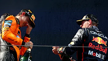 IMOLA, ITALY - MAY 18: Race winner Max Verstappen of the Netherlands and Oracle Red Bull Racing on