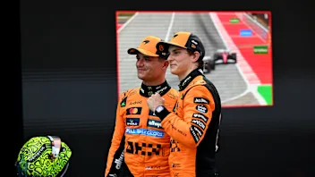 BARCELONA, SPAIN - JUNE 01: Race winner Oscar Piastri of Australia and McLaren and Second placed