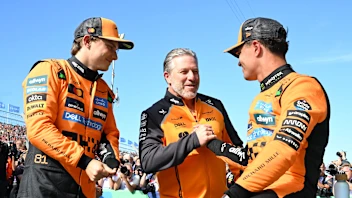 ZANDVOORT, NETHERLANDS - AUGUST 30: Pole position qualifier Oscar Piastri of Australia and McLaren