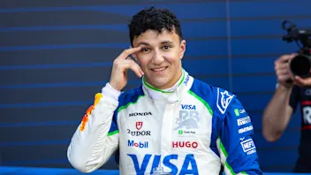 MONTE-CARLO, MONACO - MAY 24: Sixth placed qualifier Isack Hadjar of France and Visa Cash App