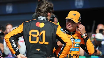 ZANDVOORT, NETHERLANDS - AUGUST 30: Pole position qualifier Oscar Piastri of Australia and McLaren