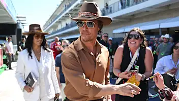 AUSTIN, TEXAS - OCTOBER 19: Matthew McConaughey walks in the Paddock prior to the F1 Grand Prix of