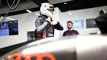 BARCELONA, SPAIN - JUNE 13: Nico Hulkenberg of Germany and Audi F1 Team prepares to drive in the