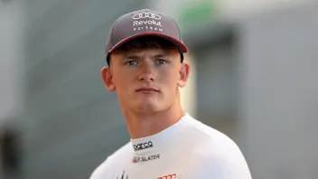 MADRID, SPAIN - SEPTEMBER 11: Freddie Slater of Great Britain and TRIDENT (5) looks on during