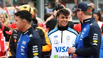 SPA, BELGIUM - JULY 19: Arvid Lindblad of Great Britain and Visa Cash App Racing Bulls and Max