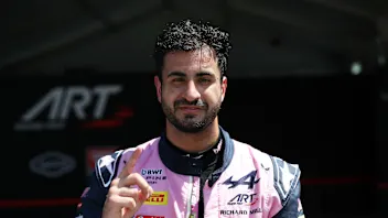 MIAMI, FLORIDA - MAY 01: Pole position qualifier Kush Maini of India and ART Grand Prix (16)