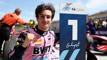 BUDAPEST, HUNGARY - JULY 25: Race winner Gabriele Mini of Italy and MP Motorsport (9) celebrates in