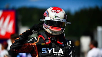 SPIELBERG, AUSTRIA - JUNE 26: Pole position qualifier Hiyu Yamakoshi of Japan and Van Amersfoort