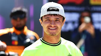 NORTHAMPTON, ENGLAND - JULY 02: Lando Norris of Great Britain and McLaren arrives in the Paddock