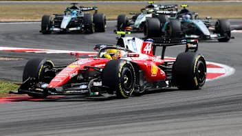 NORTHAMPTON, ENGLAND - JULY 04: Lewis Hamilton of Great Britain driving the (44) Scuderia Ferrari
