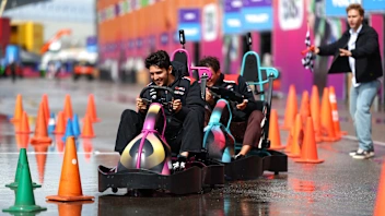ZANDVOORT, NETHERLANDS - AUGUST 20: Esteban Ocon of France and Haas F1 and Oliver Bearman of Great