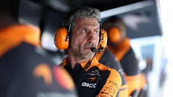 MIAMI, FLORIDA - MAY 01: Andrea Stella, Team Principal of McLaren looks on from the pit wall during