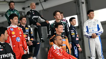 BAHRAIN, BAHRAIN - FEBRUARY 11: The 2026 Formula 1 drivers pose for a photo during the F1 Photocall